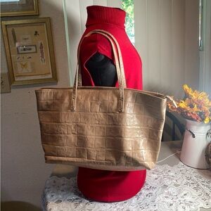 Braciano Faux Leather Shoulder Bag/ Handbag. Croc Print.